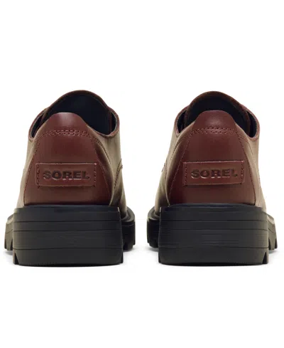 Sorel Women's Revel Ave Derby Round Toe Shoes In Brown