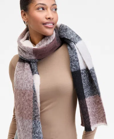 On 34th Brushed Buffalo Plaid Blanket Wrap, Macy's Exclusive In Multi