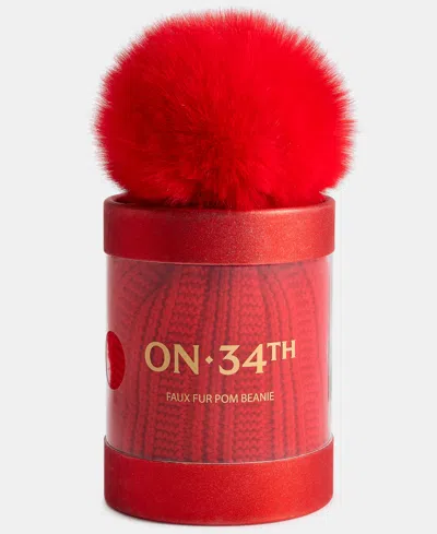 On 34th Boxed Rib-knit Beanie, Macy's Exclusive In Red