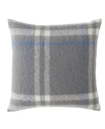 Nautica Ryan Cove Plaid Faux Mohair Square Decorative Pillow, 20" X 20" In Gray