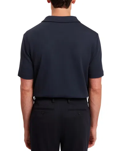 Ted Baker Danlibe Short Sleeve Argyle Button Through Jersey Shirt In Blue