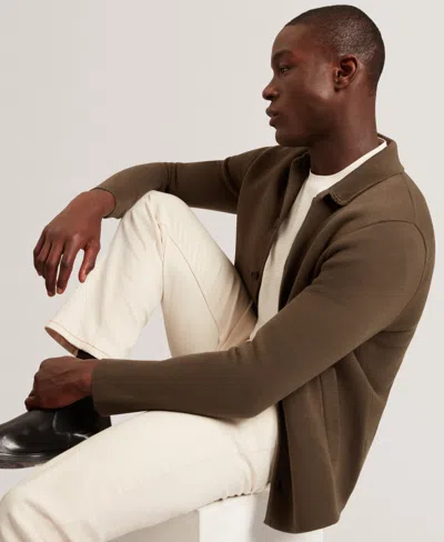 Ted Baker Konrrad Regular Soft Touch Cotton Tee In Neutral