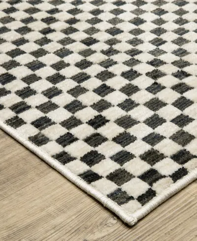 Oriental Weavers Hunter Hnt02 6'7"x9'6" Area Rug In Black