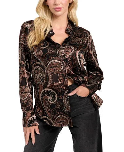 Guess Women's Clarisse Oversized Printed Shirt In Multi