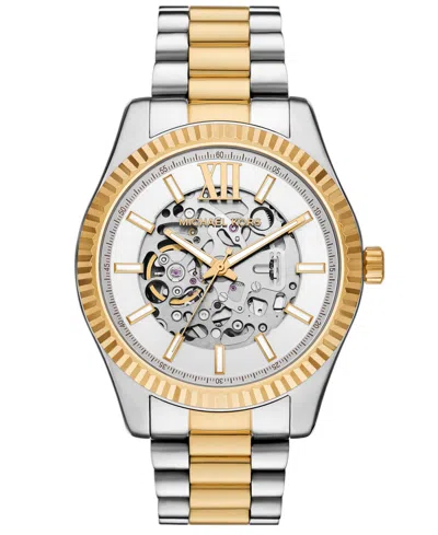 Michael Kors Oversized Lexington Two-tone Watch In Metallic