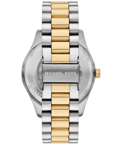 Michael Kors Oversized Lexington Two-tone Watch In Metallic