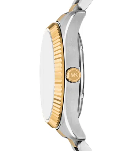 Michael Kors Oversized Lexington Two-tone Watch In Metallic