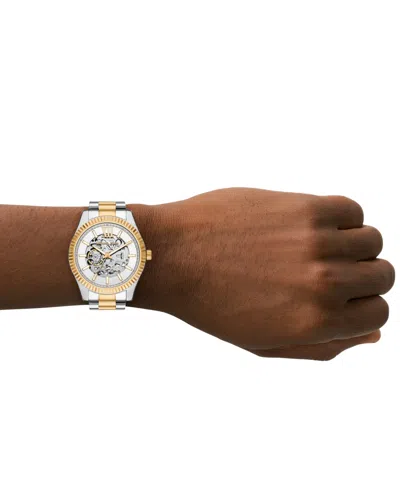 Michael Kors Oversized Lexington Two-tone Watch In Metallic