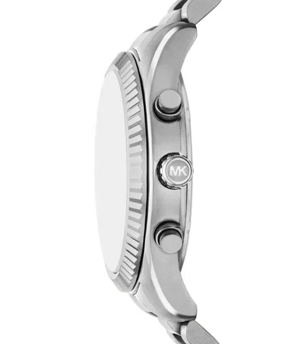 Michael Kors Oversized Lexington Silver-tone Watch In Metallic