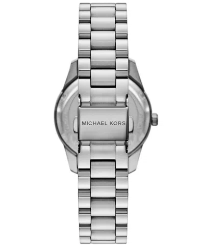 Michael Kors Mini Lexington Pavé Silver-tone Watch In Silver