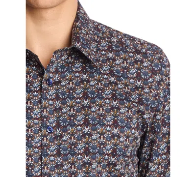 Paisley & Gray Men's Parker Slim Fit Long Sleeve Abstract Print Button-front Shirt In Gray