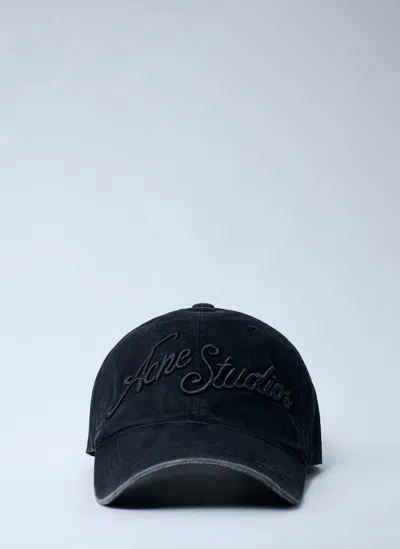 Acne Studios Men Logo Motif Baseball Cap In Blue
