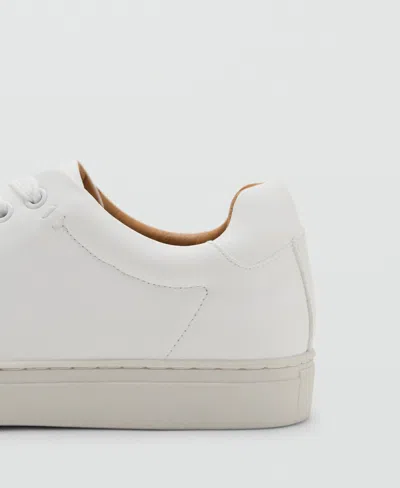 Mango Men's Lace-up Panel Sneakers In White