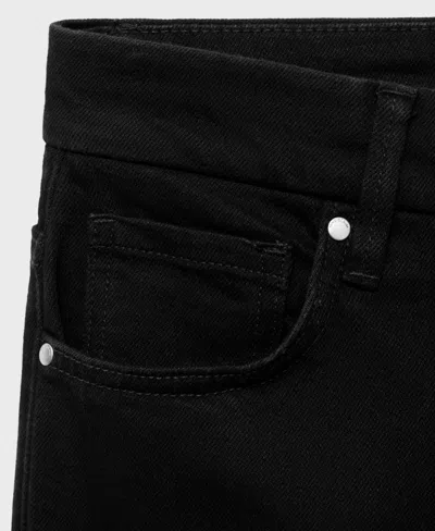 Mango Violet Flared High-rise Jeans Black Denim In Black