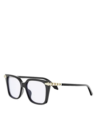 Bvlgari Serpenti Viper Square Eyeglasses, 53mm In Black