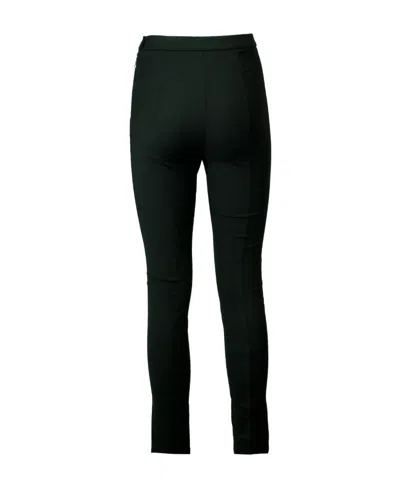 Patrizia Pepe Side-fastened Cigarette Trousers In Black