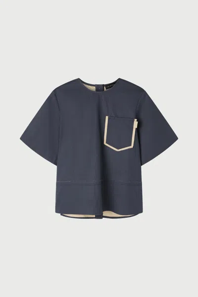 Lee Mathews Henry Chest-pocket Shirt In Black