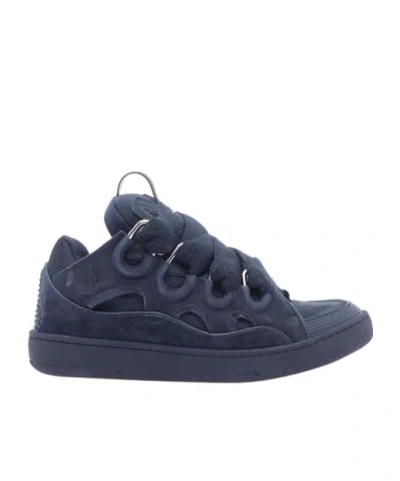 Lanvin Lace-up Low-top Sneakers In Blue