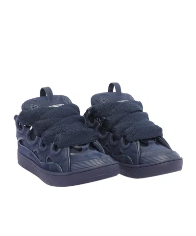 Lanvin Lace-up Low-top Sneakers In Blue