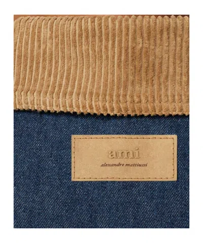 Ami Alexandre Mattiussi Ami Paris Denim Padded Jacket In Blue