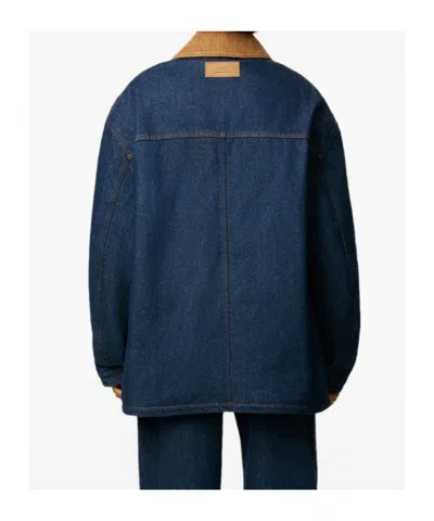 Ami Alexandre Mattiussi Ami Paris Denim Padded Jacket In Blue