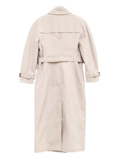 Jacquemus Tailored Coat With Belt And Pockets In White
