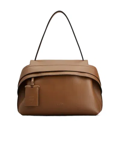 Tod's Medium Shoulder Bag Structured Shape In Brown