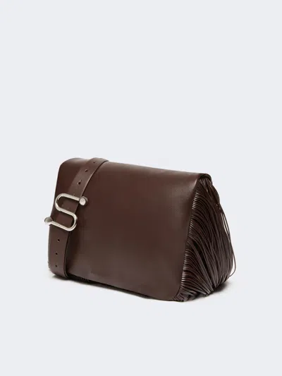 Max Mara Long Tassel Soffy Bag In Brown