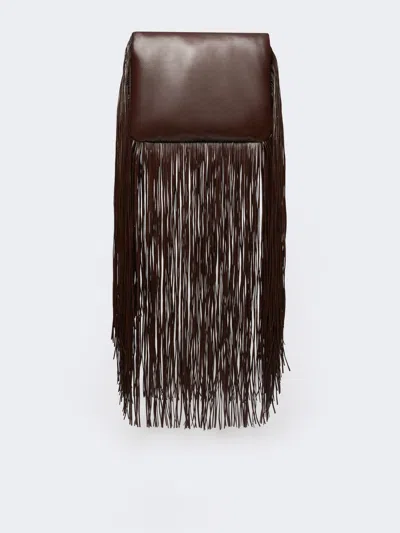 Max Mara Long Tassel Soffy Bag In Brown