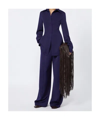 Max Mara Long Tassel Soffy Bag In Brown