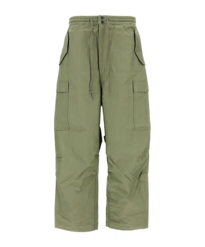 Junya Watanabe Cargo-style Pants With Adjustable Drawstring In Green