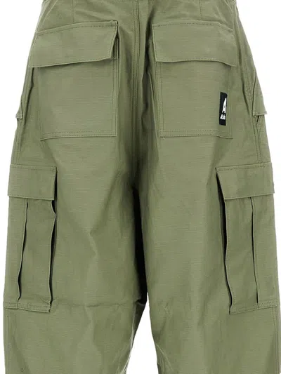 Junya Watanabe Cargo-style Pants With Adjustable Drawstring In Green