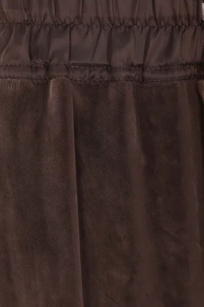 Rick Owens Dietrich Drawstring Velvet Trousers With Patch Pockets In Black