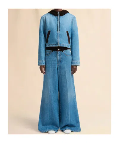 Marni Jeans With Appliqué In Blue