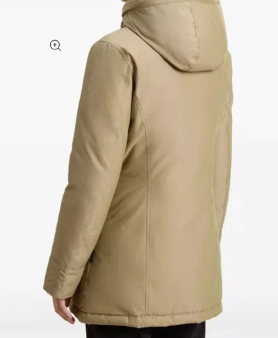 Woolrich Insulated Parka With Hood And Pockets In Nude