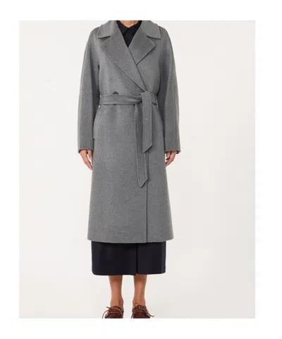 Weekend Max Mara Double-breasted Wool Mid-length Coat In Gray