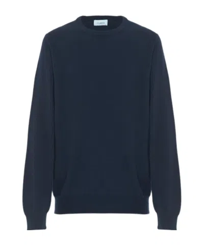 Malo Crew Neck Sweater In Cashmere In Blue