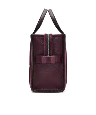 Marc Jacobs Women Dark Plum The Logo Medium Tote, Onesize Luxury Totes For Women Darveys In Burgundy