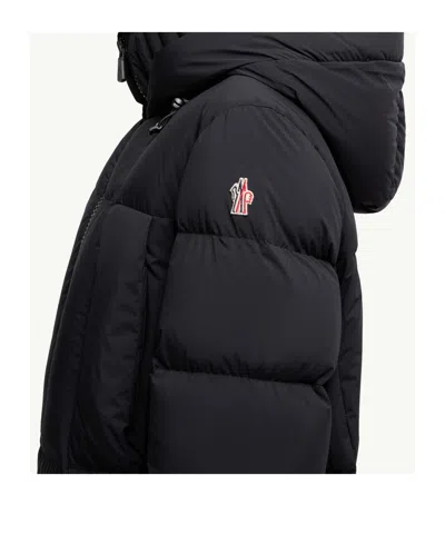 Moncler Ski Jacket With Hood And Elastic Cuffs In Black