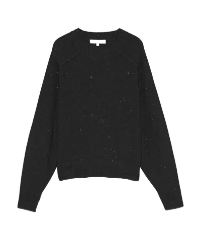 Antonelli Crew Neck Long Sleeve Sweater In Black