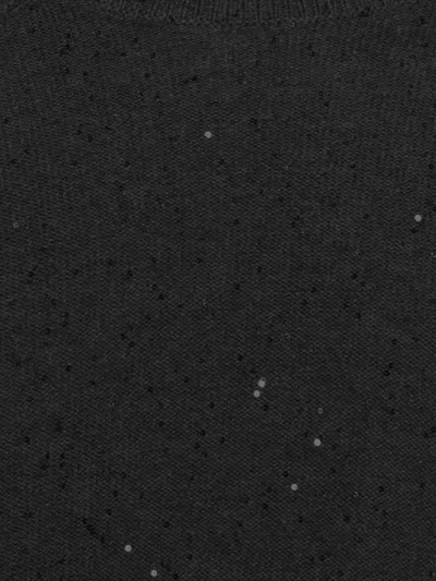 Antonelli Crew Neck Long Sleeve Sweater In Black