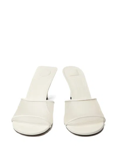 Jacquemus Cubisto Leather-trimmed Mesh Mules In White