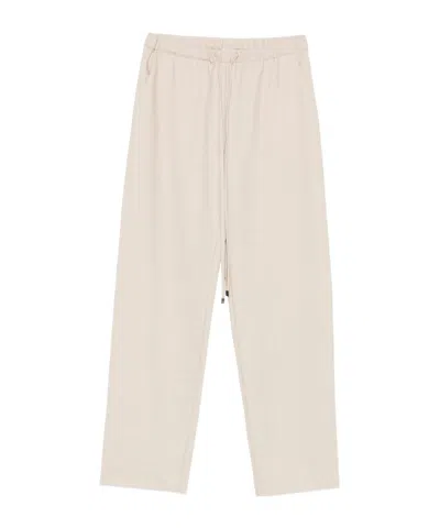 Antonelli Pleated Tie-front Casual Pants In White