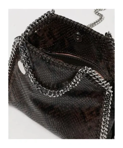 Stella Mccartney Womens Espresso Mini Falabella Snake-print Faux-leather Tote Bag In Brown