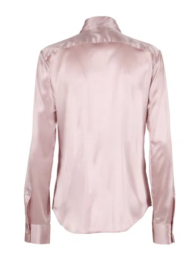 Mazzarelli Silk Shirt Mod. Gea C In Pink