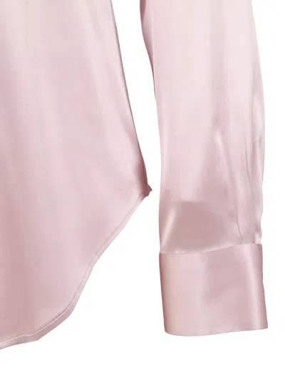 Mazzarelli Silk Shirt Mod. Gea C In Pink