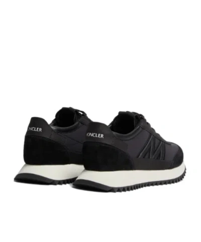 Moncler Pacey2 Suede And Nubuck Low-top Sneakers In Black