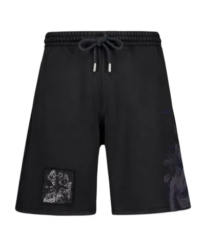 Off-white Embroidery Track Shorts In Black