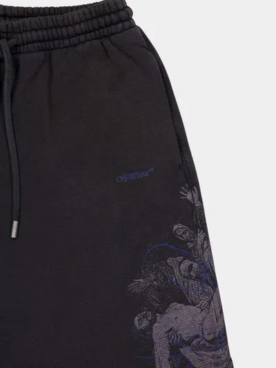 Off-white Embroidery Track Shorts In Black