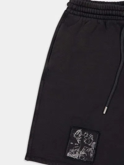 Off-white Embroidery Track Shorts In Black